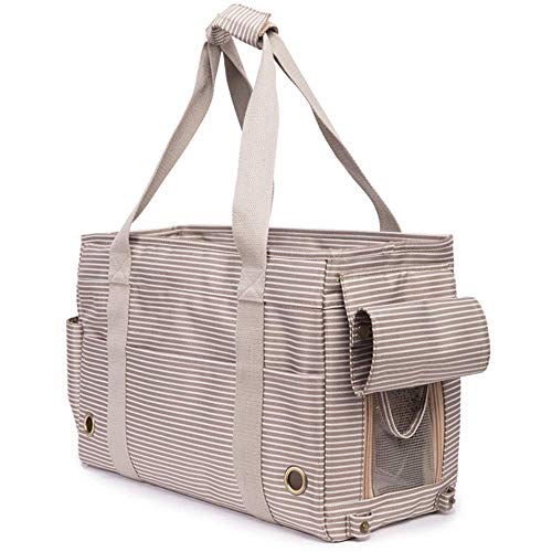 XiaoZou Bolsa de Viaje Bolsa de Viaje Mochila for Perro Gato/Perro Conejo Durable y cómoda Montaña al Aire Libre Senderismo Viaje de Compras Viaje Bolsa Plegable for Mascotas (Color : Beige)