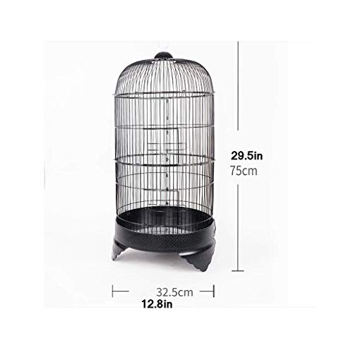 XYSQWZ Bird Aviary Jaula para periquitos pequeña y Mediana Jaula para pájaros Loro Perla Jaula para pájaros Creativa Redonda para Canarios portátil de tamaño pequeño para pájaros para Viajes