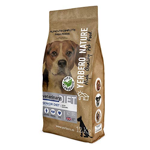 YERBERO Nature Senior Diet Comida Light Hipoalergénica para Perros Mayores 12kg