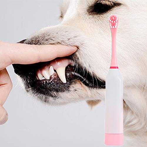 YiGo Cepillo de Dientes eléctrico Profesional del Perro ultrasónico Tecnología del Cepillo de Dientes del Perro casero Cepillo adición Mal Aliento tártaro para Pequeño Mediano Grande Perros y Gatos