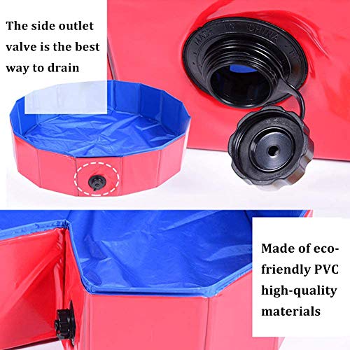 YUIP Piscina Plegable para Perros, Plegable PVC Piscina Bañera para Gatos Animales Bebes Grandes, Adecuado para Uso en Interiores y Exteriores(60x20cm)