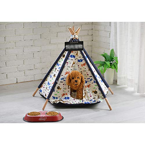 Yuncai Mascotas Teepee Perros Tienda de Mascotas Casa de Perros Gato Extraíble Casa de Juegos (Style#2, M)