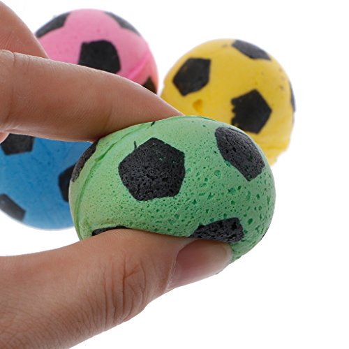 ZChun Noise Cat Eva Ball - Pelotas de fútbol de espuma blanda para gatos, 20 unidades