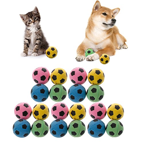 ZChun Noise Cat Eva Ball - Pelotas de fútbol de espuma blanda para gatos, 20 unidades