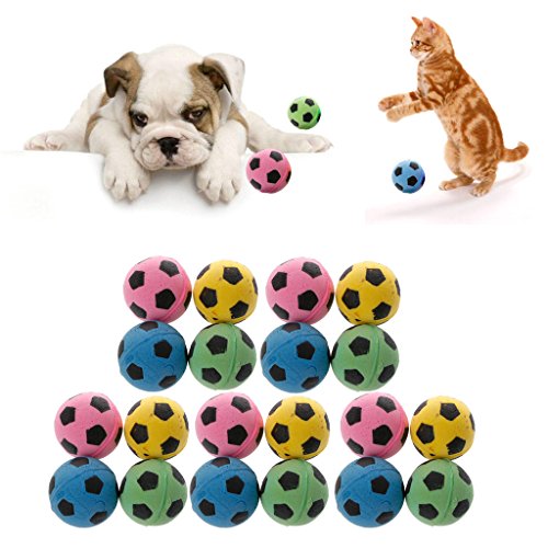 ZChun Noise Cat Eva Ball - Pelotas de fútbol de espuma blanda para gatos, 20 unidades