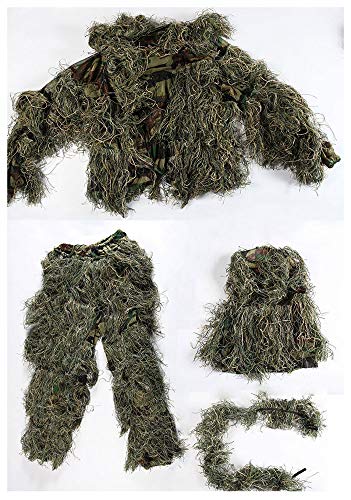 ZHhome Traje de Camuflaje, Refuerzo de encriptación, para Ejército Camo Disparos Militares de Caza Airsoft Fotografía de Vida Silvestre, Color de la Selva