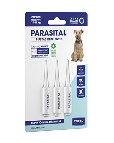 Zotal Parasital Pipetas Antiparasitarias para Perros Medianos de 10 a 25 kg