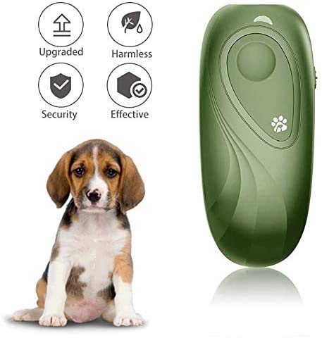 0BEST Dispositivo antiladridos de Mano, Controlador de ladridos ultrasónico de frecuencia Ajustable portátil para Asistencia de Entrenamiento al Aire Libre para Perros