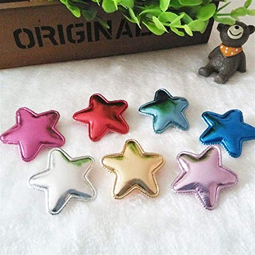 100pcs / lot Pinzas for el cabello for mascotas de cuero de la PU Nuevos diseños Forma linda de la estrella y la corona Accesorios for el cabello del perro Longitud aproximadamente 1.4 pulgadas 7 colo