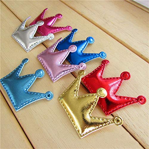 100pcs / lot Pinzas for el cabello for mascotas de cuero de la PU Nuevos diseños Forma linda de la estrella y la corona Accesorios for el cabello del perro Longitud aproximadamente 1.4 pulgadas 7 colo