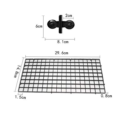 4 Piezas Bandeja Separadora para Acuario,Tablero de Segregación con Abrazaderas para Acuario Bandeja de Separador de Acuario (Negro)