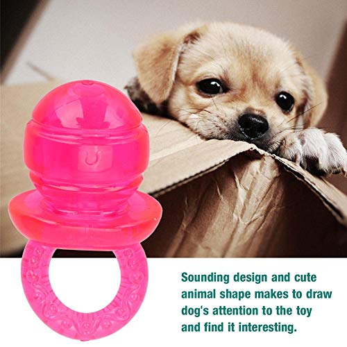 5 unids Perros Chew Chupete Juguete Durable Pet Molar Toy Dientes Lindos Limpia Juguete Perro Gato Nipple Forma Interactiva Masticar Juguete(Rojo)