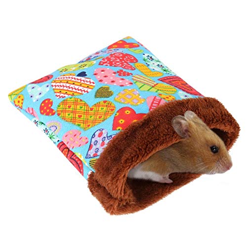 5Pcs / Serie De Calentamiento Hámster Cama Casa Felpa Suave Guinea Pig Bed Rata Nido Pequeños Animales Ratón Saco De Dormir para La Casa Hamster Jaula