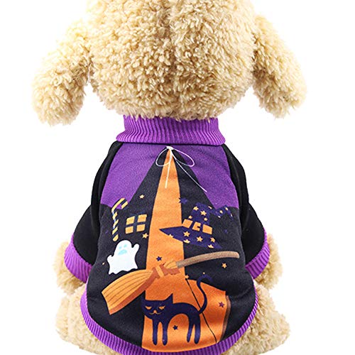 Abcsea Ropa para Perros para Mascotas De Halloween, Disfraz De Mascota De Halloween, Disfraces De Halloween para Mascotas, Disfraz para Perro De Halloween, Disfraz De Bruja para Perro, M