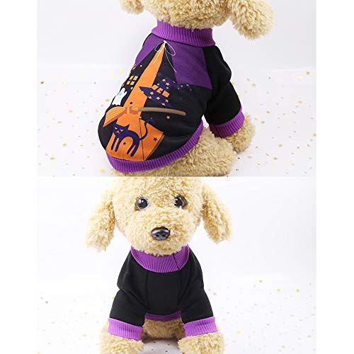 Abcsea Ropa para Perros para Mascotas De Halloween, Disfraz De Mascota De Halloween, Disfraces De Halloween para Mascotas, Disfraz para Perro De Halloween, Disfraz De Bruja para Perro, M