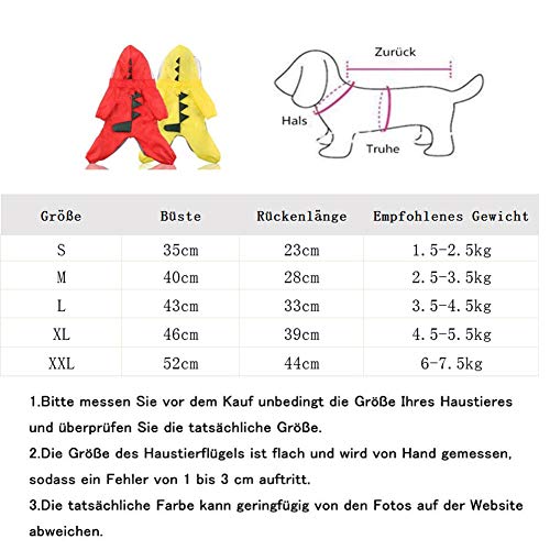 Abrigo para perros Abrlo, impermeable, abrigo para perros con capucha y reflectores, impermeable y resistente al viento, para perros pequeños y medianos