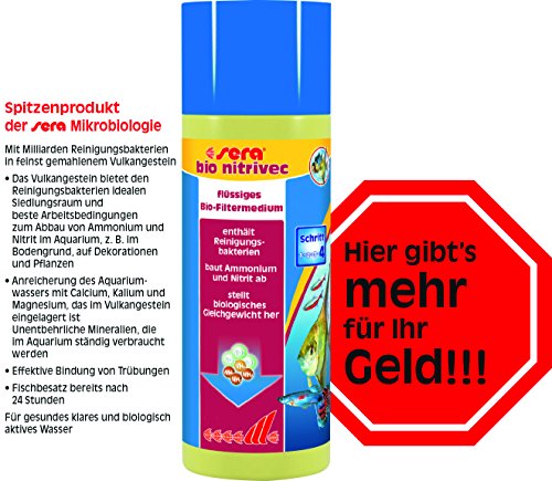 Acondicionador de agua sera Bio Nitrivec, el medio filtrante fluido, purificador de agua biológico para acuario