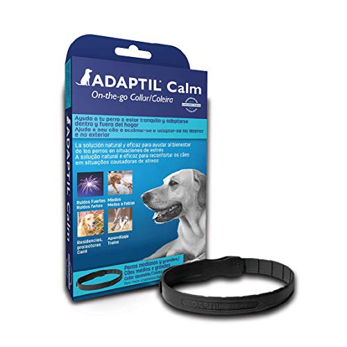 ADAPTIL Calm - Antiestrés para perros - Miedos, Ruidos Fuertes, Aprendizaje, Adopción - Collar M/L para Perros Medianos y Grandes