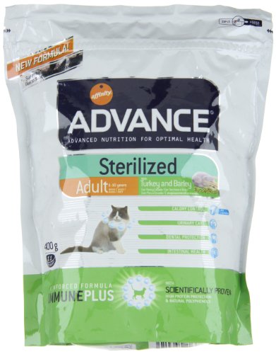 AFFINITY Advance Feline Adult STERILIZED Pavo 400GR, Negro, 400 g