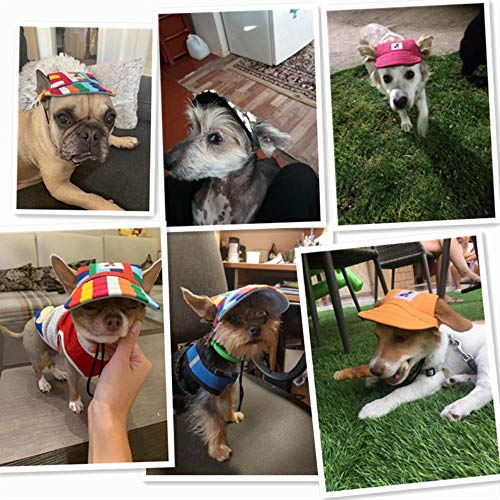 AFRUDDR Gorras para Perros pequeños Cachorros Mascotas Gorra Estampada de Verano Sombrero de Visera Perros Accesorios para Exteriores Gorra de capó para Sol Chihuahua, Estampado de Leopardo, M