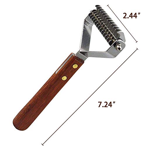 AIDIYA Profesional Pet Dematting Peine Grooming Stripping Herramienta para Perros y Gatos (8.8cm)