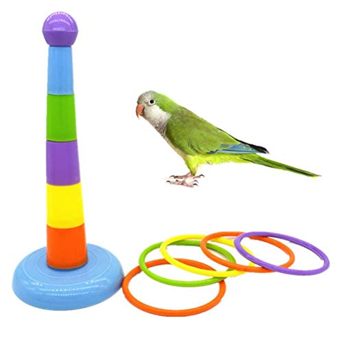 Akemaio Juguete Anillos de Entrenamiento de Inteligencia Bird Parrot Juguete Anillos de Entrenamiento de Inteligencia Bird Parrot Juguete para Periquito Cockatiel Juguete de Aves Mascotas