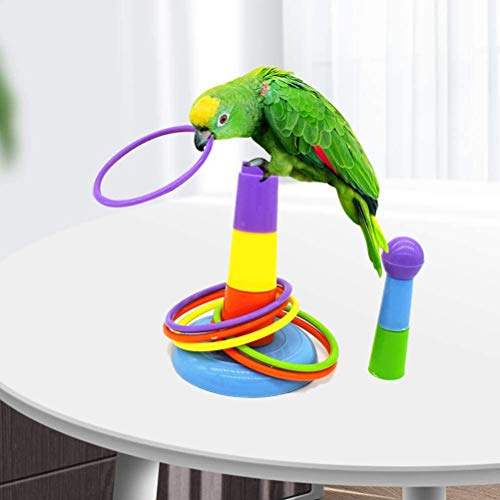 Akemaio Juguete Anillos de Entrenamiento de Inteligencia Bird Parrot Juguete Anillos de Entrenamiento de Inteligencia Bird Parrot Juguete para Periquito Cockatiel Juguete de Aves Mascotas