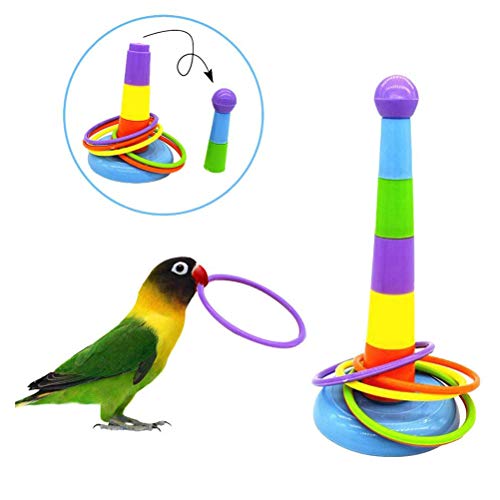 Akemaio Juguete Anillos de Entrenamiento de Inteligencia Bird Parrot Juguete Anillos de Entrenamiento de Inteligencia Bird Parrot Juguete para Periquito Cockatiel Juguete de Aves Mascotas