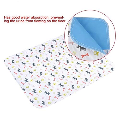 AleXanDer1 Almohadilla para Mascotas Impresión De Dibujos Animados Reutilizable A Prueba De Agua De La Orina del Perro Casero del Pañal Pads Animal Entrenamiento del Perrito Viaje Suave Pee Pad Mat