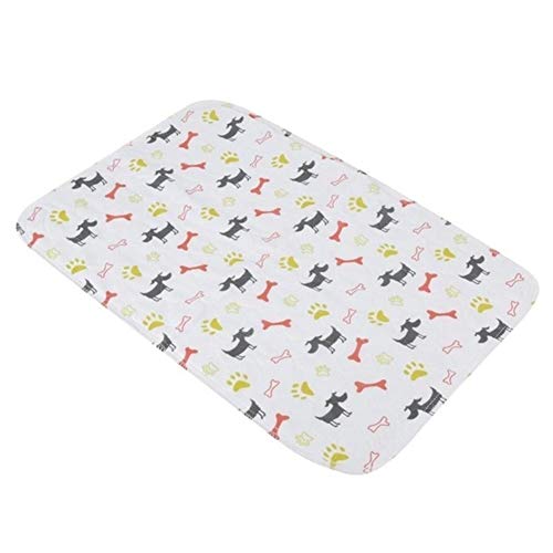 AleXanDer1 Almohadilla para Mascotas Impresión De Dibujos Animados Reutilizable A Prueba De Agua De La Orina del Perro Casero del Pañal Pads Animal Entrenamiento del Perrito Viaje Suave Pee Pad Mat