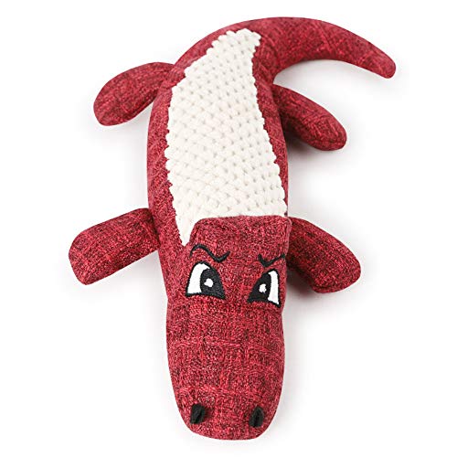 Alistacc Juguetes para Perros Juguetes De Mascota Estilo Peluche Vocal Mascota Juguete Maíz Terciopelo Arpillera Arpillera Simulación Cocodrilo