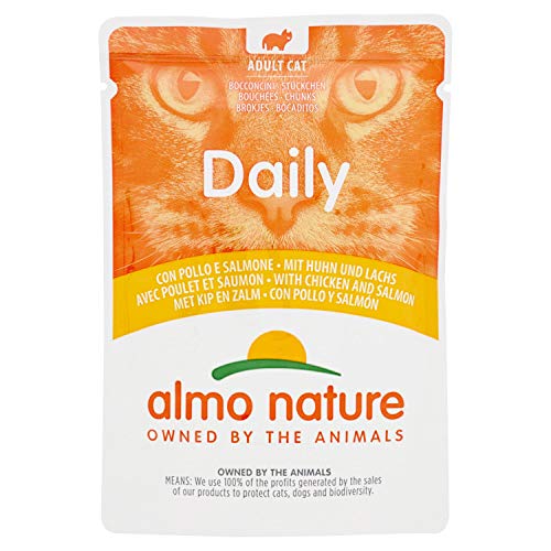 Almo Nature Daily - Menú con Pollo y salmón, 70 g