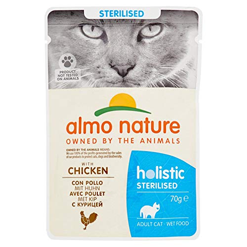 ALMO NATURE Sterilised al pollo gr. 70 - Mangimi umidi per gatti