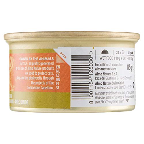 Almo Nature Tradition - Comida húmeda para Gatos Adultos almo Nature Daily Mousse con Pavo 85 gr