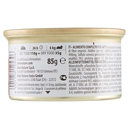 Almo Nature Tradition - Comida húmeda para Gatos Adultos almo Nature Daily Mousse Pato 85 gr