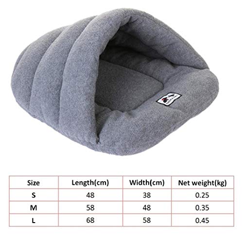 AMOYER Tienda De Mascotas Cueva Cama para Mascotas Gatos Perros Saco De Dormir Caliente Suave del Perro Zapatilla Cama Cuddler Burrow House Agujero Igloo Nido Acogedor Triangle Bed