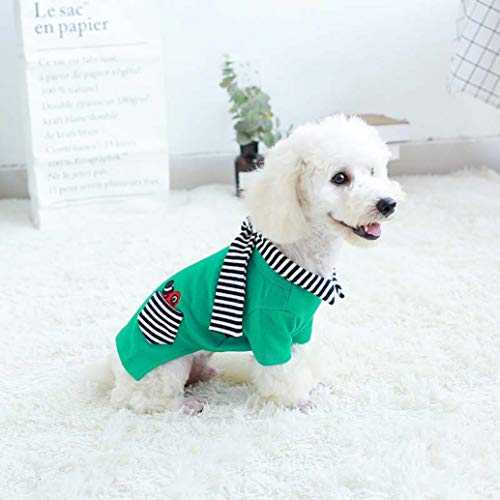 AMURAO Camisa del Perro del Animal doméstico del Verano Ropa para Perros de algodón Pequeño Perrito Rayado Tie Bottom Top para Chihuahua Gatos de Peluche