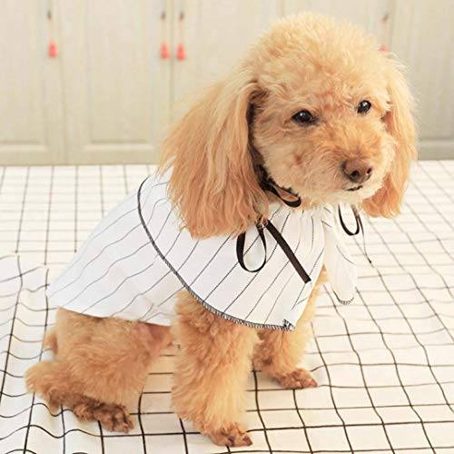 AMURAO Moda de Verano Que refresca la Camisa del Perro de la Honda del Perrito Fresco Ropa del Chaleco de Las Rayas del Gato Simple Superior para Chihuahuas