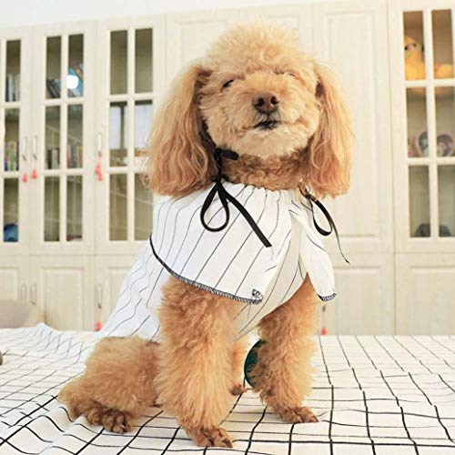 AMURAO Moda de Verano Que refresca la Camisa del Perro de la Honda del Perrito Fresco Ropa del Chaleco de Las Rayas del Gato Simple Superior para Chihuahuas