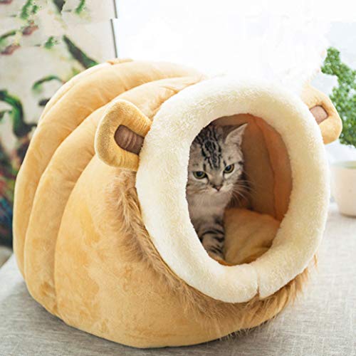 AMURAO Preciosa casa para Mascotas Cama Nido de Perrito de Invierno cáscara Gatito Agujero Gato Suave cómoda cálida casa de Perro Linda Perrera