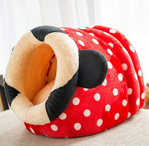 AMURAO Preciosa casa para Mascotas Cama Nido de Perrito de Invierno cáscara Gatito Agujero Gato Suave cómoda cálida casa de Perro Linda Perrera