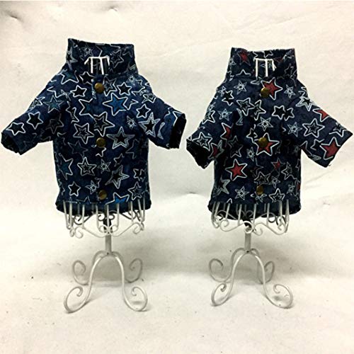 AMURAO Verano Mascota Camisa de Perro Estampado de Mascotas Gato Chaleco Perrito Denim Pitbull Bulldog Ropa para Perros Pequeños Medianos