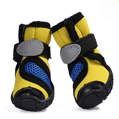 AMURAO Zapatillas de Deporte Reflectantes para Perros Zapatos Deportivos para Mascotas Transpirables Botas de Cachorro duraderas Antideslizantes para Perros pequeños