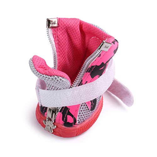 AMURAO Zapatos para Mascotas Transpirables Botines Netos Suaves para Perros pequeños Botas de Nieve con Fondo de Peluche Informal Accesorios para Mascotas