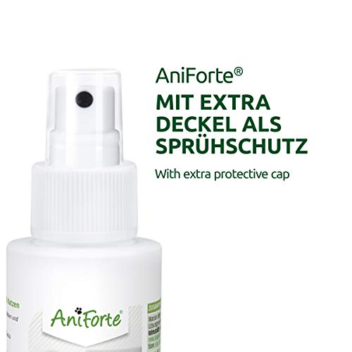 AniForte Spray antiácaros para Perros y Gatos 100 ml - Spray antiácaros para una Defensa eficaz contra Insectos y parásitos. Protección contra infestación de ácaros