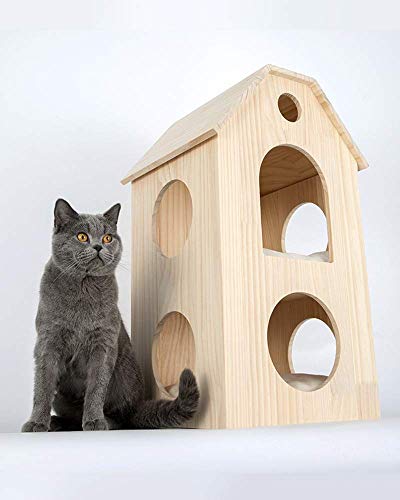 Árbol de Gato, Torre de Gato Condo de Gato Pino Marco de Escalada de Gato Arena para Gatos Árbol de Gato Un Corredor silencioso Cinta de Correr Castillo de Gato Manta de sisal Gris Árbol de Gato