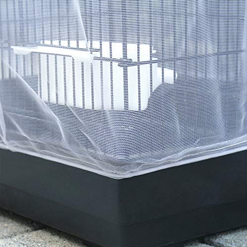 ASOCEA Universal Birdcage Cover Seed Catcher Cage falda para loro en malla de nylon - Blanco (No incluye Birdcage)