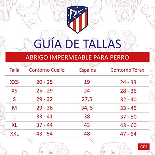 Atletico de Madrid AB-01L-ATL Abrigo para Perro, Talla L