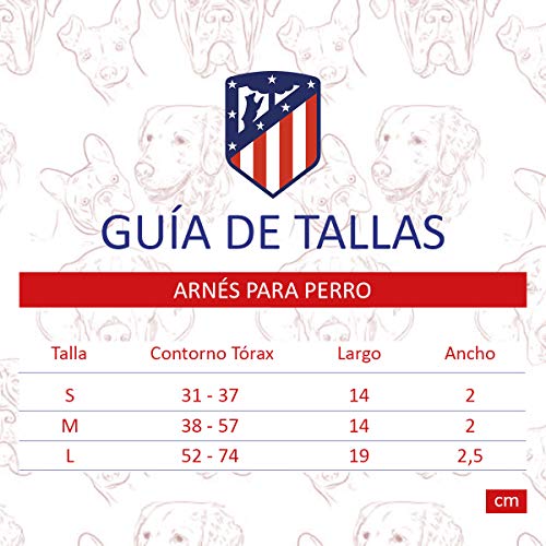 Atletico de Madrid AR-01S-ATL Arnés para Perro, Talla S