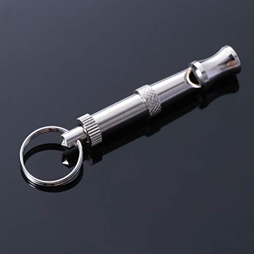 Balacoo Dog Whistle Adjustable Pitch Ultrasound Dog Training Tools Professional Dog Training Whistle (Silver)